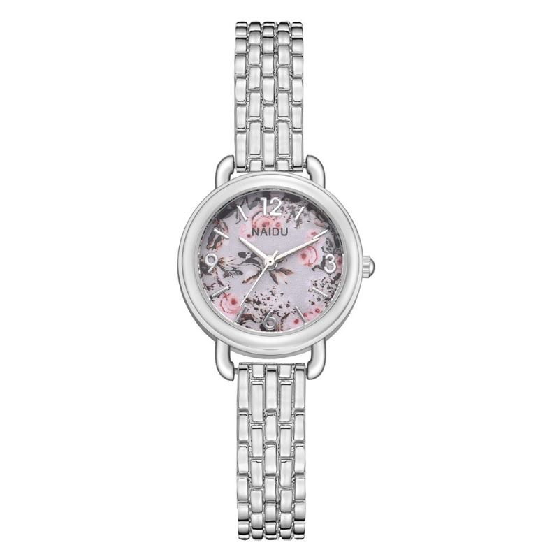 Casual Style Dekorativ Dam Armbandsur Full Steel Band Quartz Watch