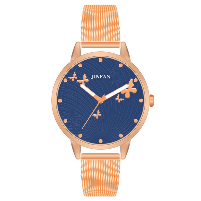 Casual Style Kvinnor Armbandsur Full Steel Quartz Watches
