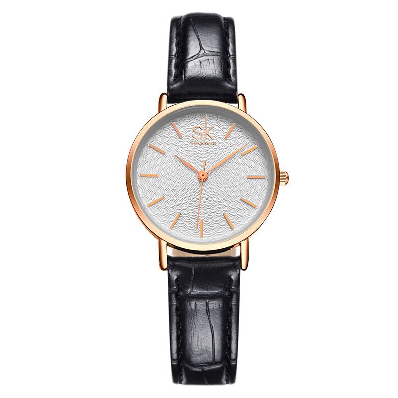 Casual Style Ultra Tunn Dam Armbandsur Mesh Steel Band Quartz Watch