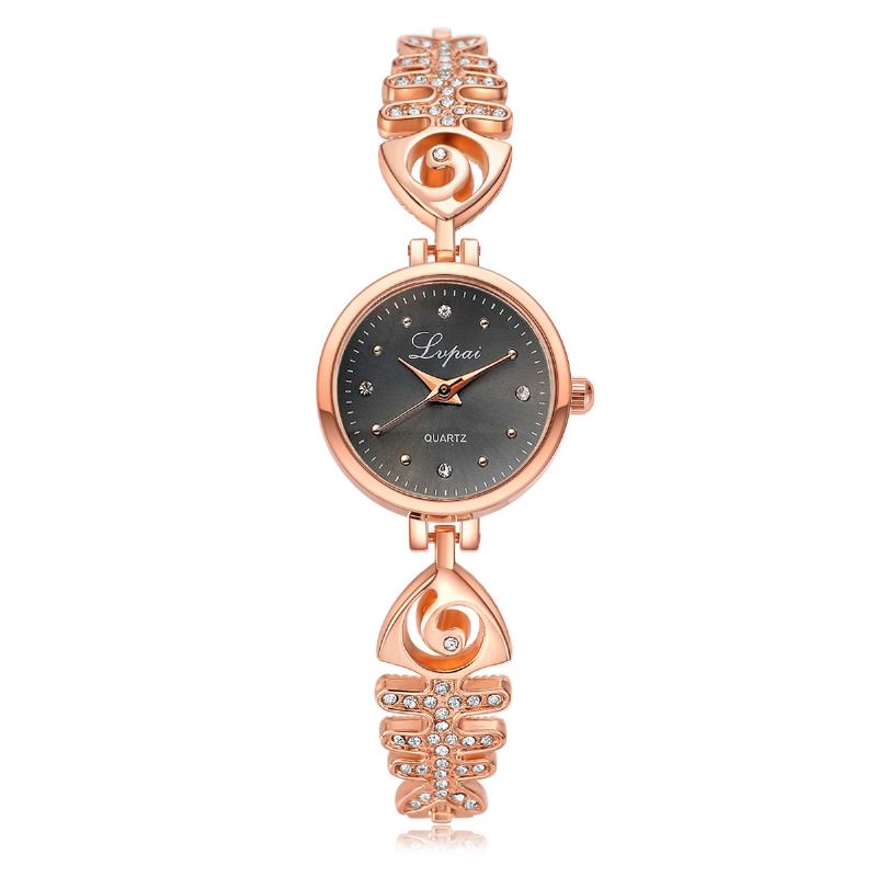 Diamond Dial Dam Armband Watch Full Steel Small Dial Quartz Watches