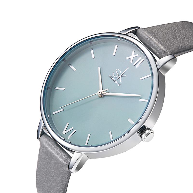Enkel Design Damarmbandsur Casual Style Läderarmband Kvarts Klockor