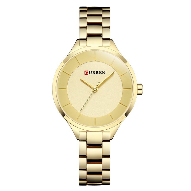 Full Steel Elegant Design Damklocka Business Style Quartz Watch