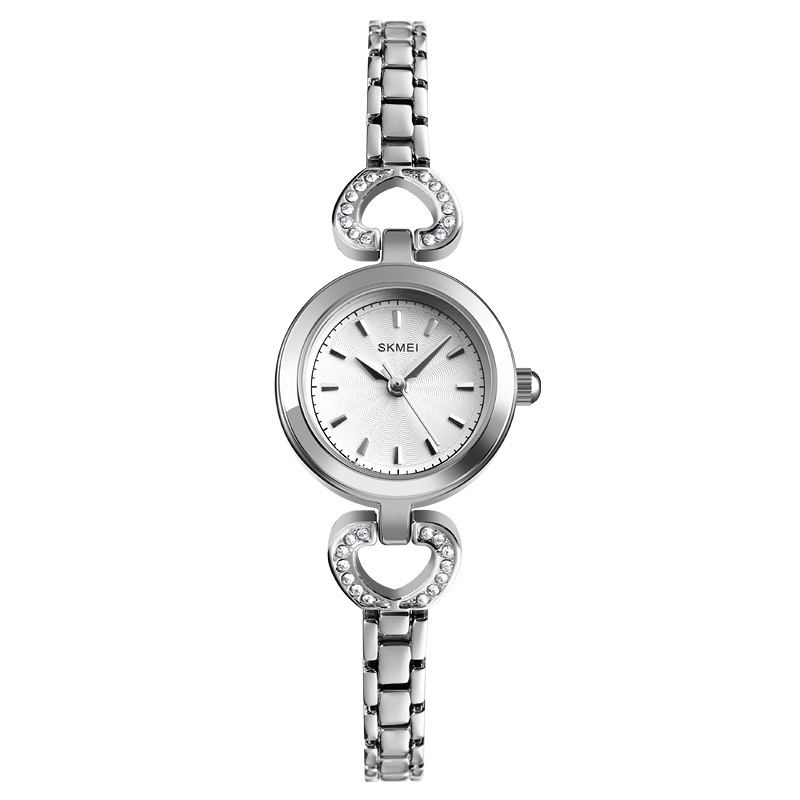 Lyx Kristall Rostfritt Stål Elegant Mode Dam Armbandsur Quartz Watch