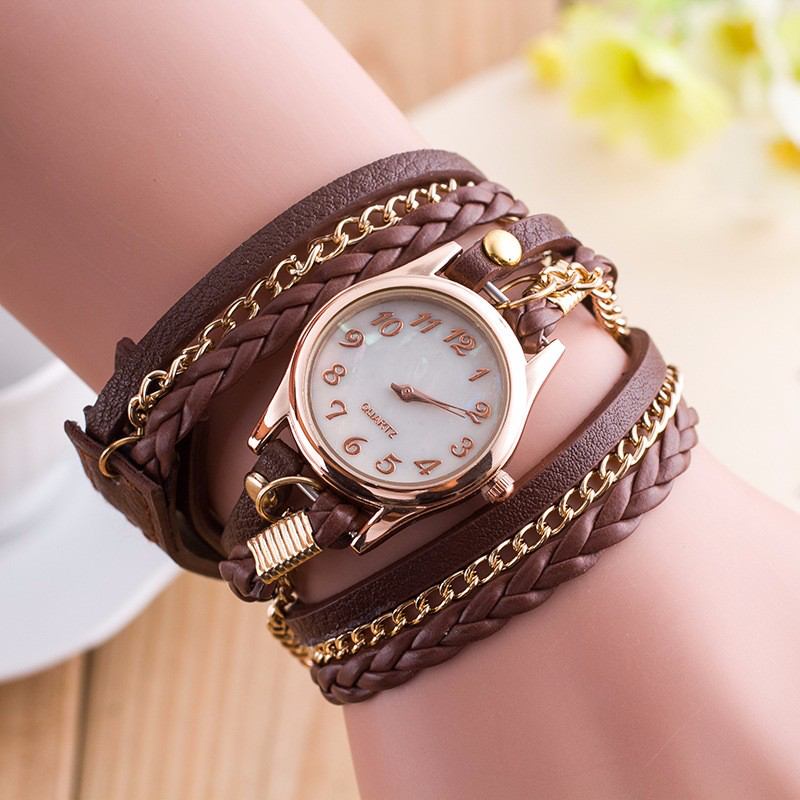 Mode Casual Shell Yta Diamond Armband Watch Dam Quartz Watch