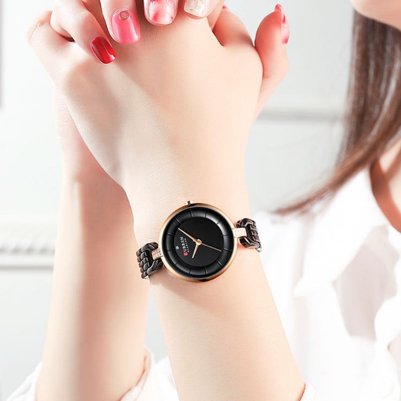 Rhinestone Elegant Design Dam Armbandsur Casual Style Quartz Watch