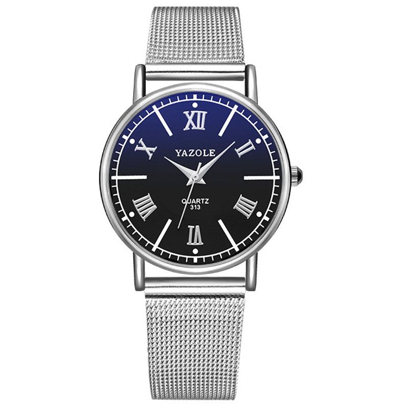 Urban Mode Damklocka 3atm Vattentät Rostfritt Stål Mesh-rem Lyxstil Lady Quartz Watch