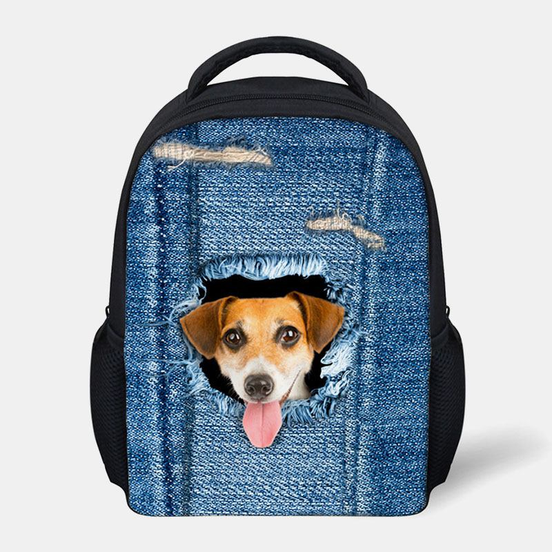 Barn Unisex 3d Animal Creative Cartoon Söt Katttryck Casual Outdoor Ryggsäck Skolväska