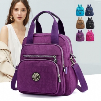 Dam Lady Nylon Elegant Snygg Multipurpose Ryggsäck Reseaxelväska
