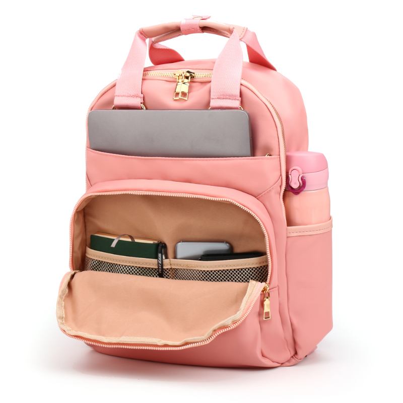 Dam Nylon Vattentät Lättvikt Solid Bag Multifunktionsryggsäck