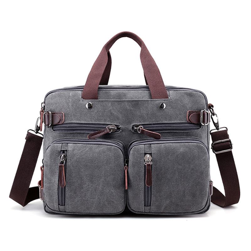 Herr 3-konvertibel Handväska Vintage Crossbody Axelväska Reseryggsäck
