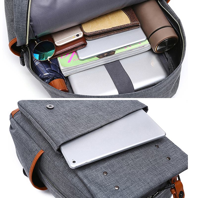 Herr Nylon Vintage Stor Kapacitet Satchel Axelväska