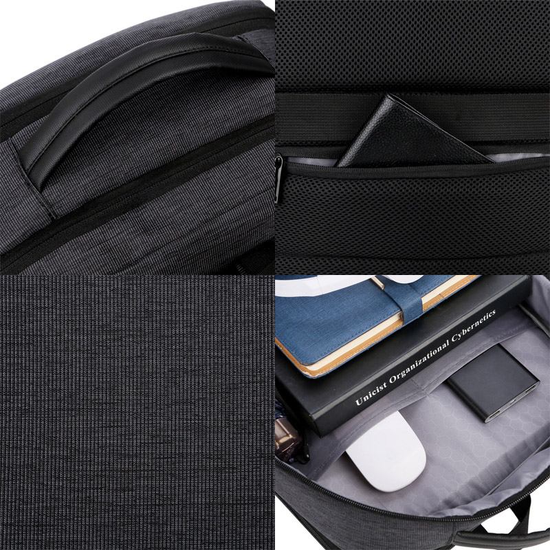 Herr Oxford 15.6 Tums Bärbar Dator Usb Laddning Stöldskydd Business Laptop Väska Ryggsäck