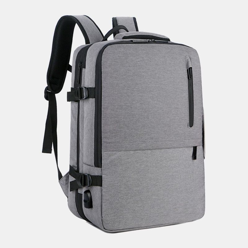 Herr Oxford Extension Kapacitet Usb Laddning Multi-pocket Business Laptop Bag Ryggsäck
