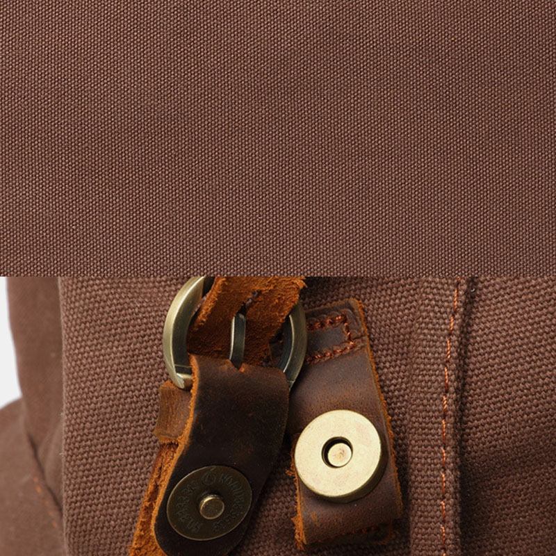 Herr Vinatge Canvas Anti-theft Ryggsäck Studentväska Resväska