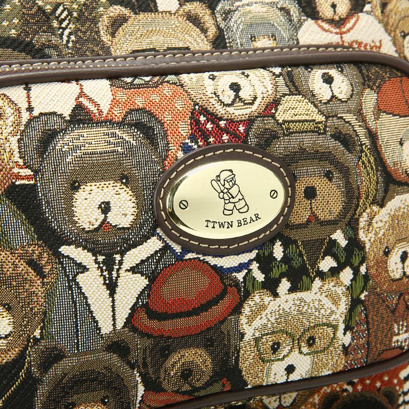 Kvinnor Bear Mönster Ryggsäck Med Stor Kapacitet