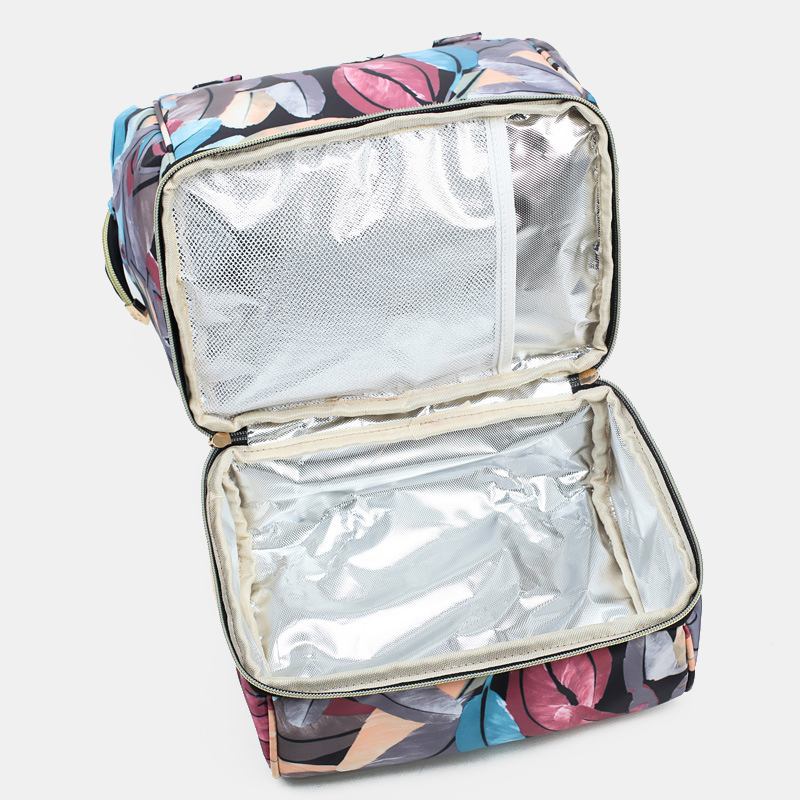 Kvinnor Canvas Casual Mummy And Kids Patchwork Ryggsäck