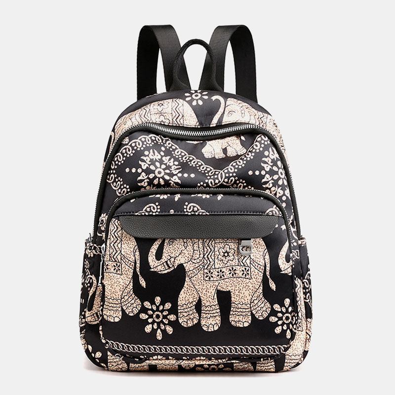 Kvinnor Casual Ryggsäck Reseväska Animal Blommor Med Tryck Bag