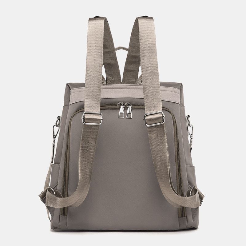 Kvinnor Multi-carry Oxford Diamond Pattern Stöldskydd Vattentät Tofs Casual Ryggsäck