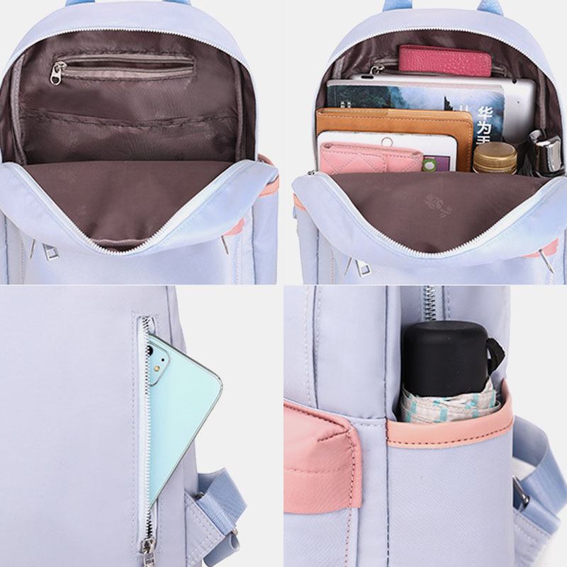 Kvinnor Multi-carry Utomhus Skolväska Casual Travel Liten Ryggsäck Handväska