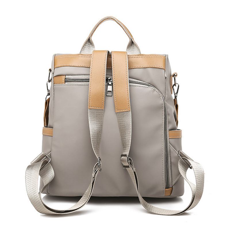 Kvinnor Nylon Stöldskydd Reseryggsäck Solid Fritid Multi-function Axelväskor