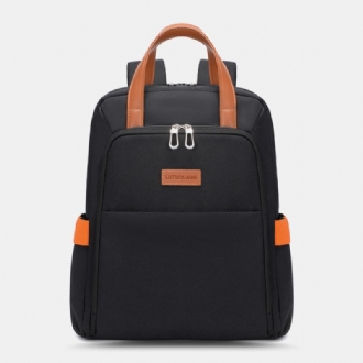 Kvinnor Oxford Multi-pocket Hidden Axelrem Design Ryggsäck Vattentät Slitstark 14 Tums Bärbar Datorväska