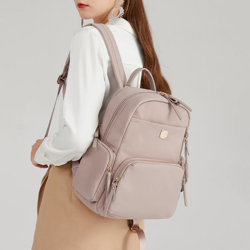 Kvinnor Oxford Stor Kapacitet Multi-pocket Ryggsäck Casual 13.3/14 Tums Bärbar Datorväska
