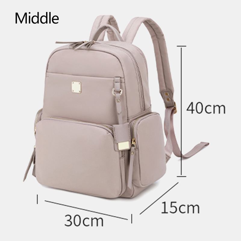 Kvinnor Oxford Stor Kapacitet Multi-pocket Ryggsäck Casual 13.3/14 Tums Bärbar Datorväska
