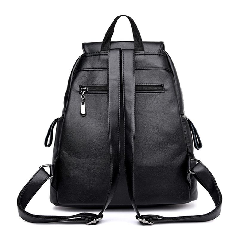 Kvinnor Pu High-capacity Kortdistans Resväska Portable Backpa