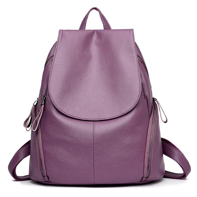 Kvinnor Pu High-capacity Kortdistans Resväska Portable Backpa