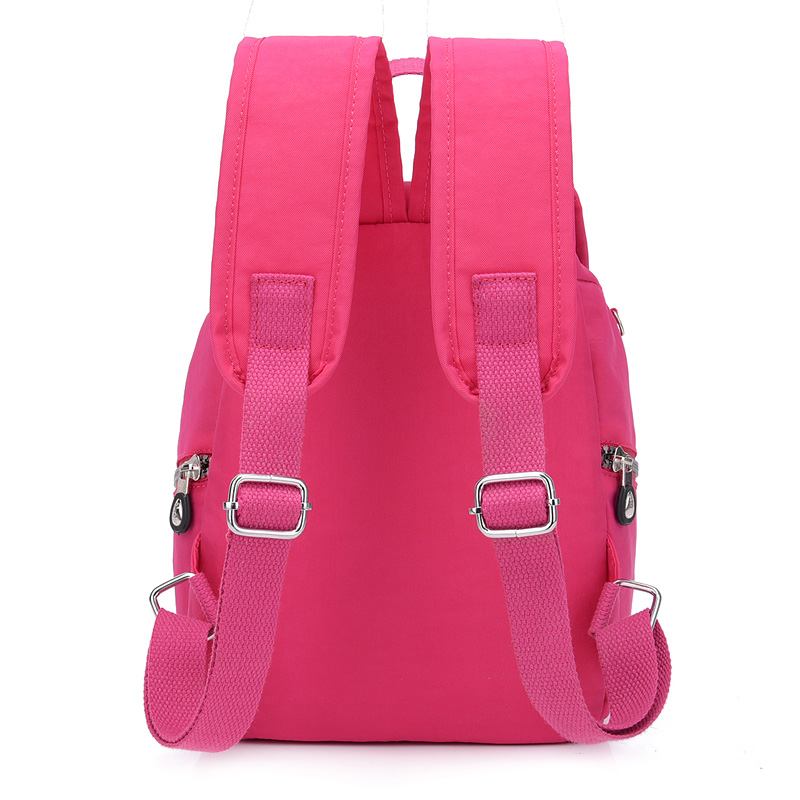 Kvinnor Solid Nylon Flap Ryggsäck Vattentät Casual Satchel