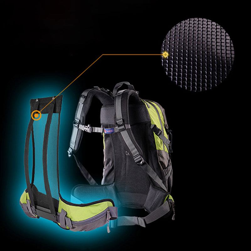 Män 40l Polyester Vattentät Lättvikt Stor Kapacitet Sport Fotvandring Reseryggsäck
