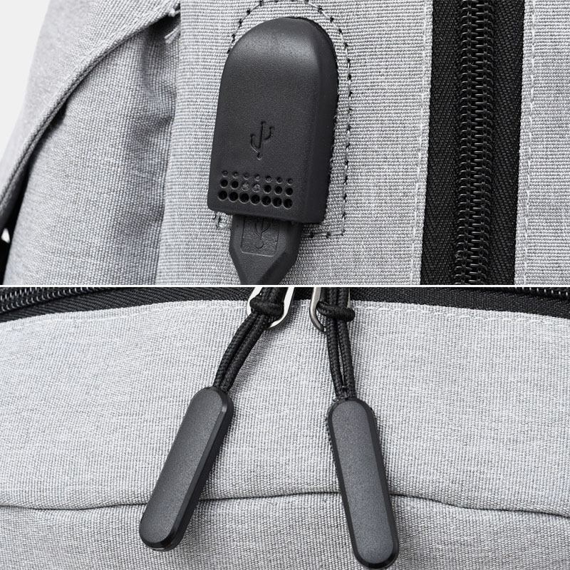 Män Casual Wild 15.6 Tums Bärbar Väska Med Stor Kapacitet Usb-laddning Vattentät Skolväska Ryggsäck