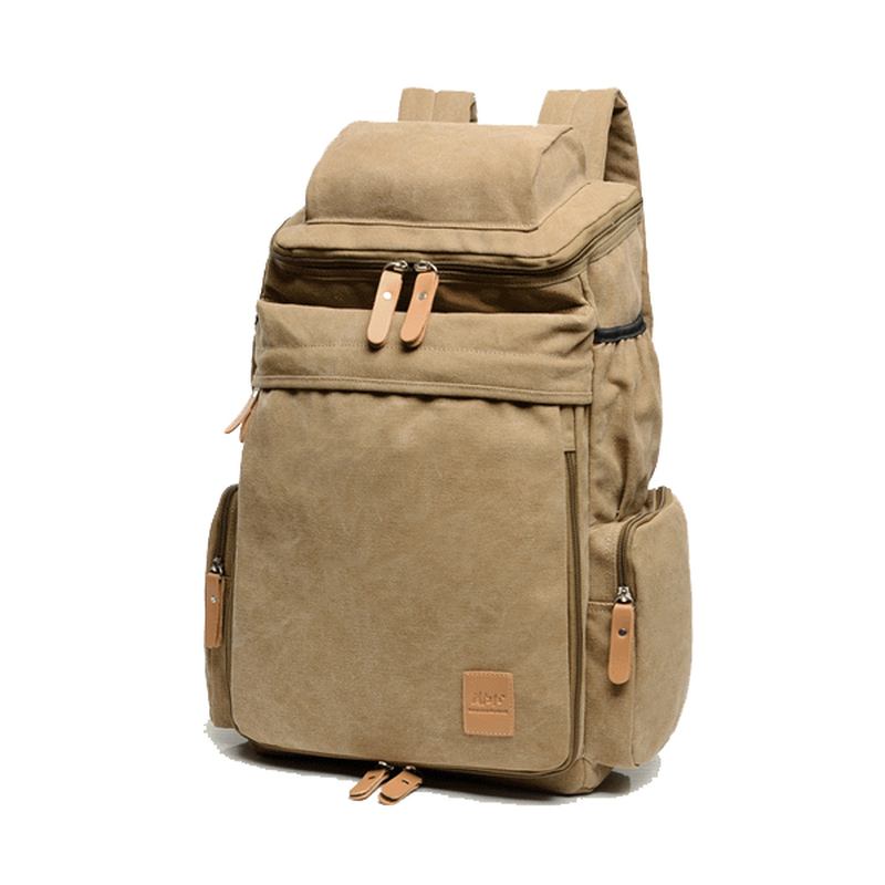 Män Kvinnor Stor Kapacitet Skol Laptop Ryggsäck Canvas Casual Ryggsäck