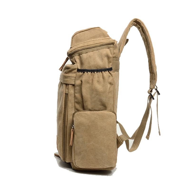 Män Kvinnor Stor Kapacitet Skol Laptop Ryggsäck Canvas Casual Ryggsäck
