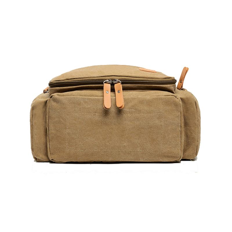 Män Kvinnor Stor Kapacitet Skol Laptop Ryggsäck Canvas Casual Ryggsäck