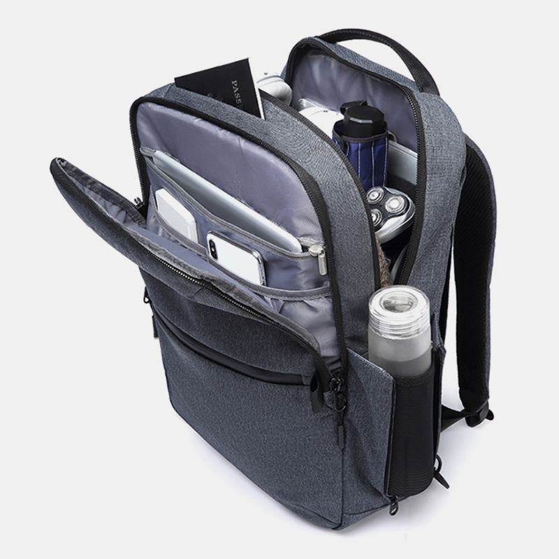 Män Med Stor Kapacitet Vattentät Avtagbar Axelrem 15.6 Tums Fodral För Bärbara Datorer Ryggsäck Axelväska Crossbody-väska