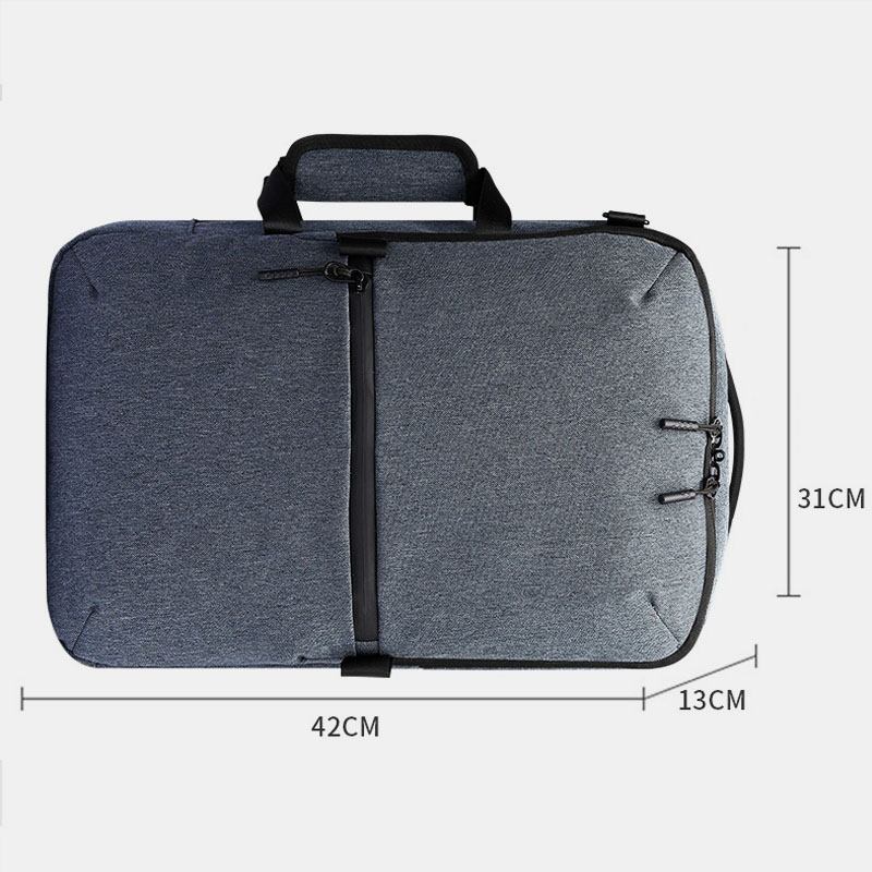 Män Med Stor Kapacitet Vattentät Avtagbar Axelrem 15.6 Tums Fodral För Bärbara Datorer Ryggsäck Axelväska Crossbody-väska