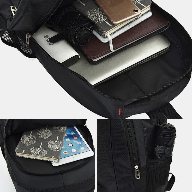 Män Oxford Tyg Multifunktionell Bärbar Väska Med Stor Kapacitet Casual Outdoor Travel School Bag Ryggsäck