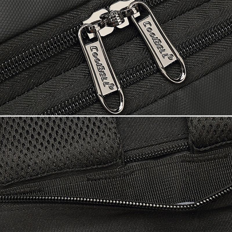 Män Oxford Usb-laddningsport Flera Fack Ryggsäck Casual Vattentät 15.6 Tums Bärbar Datorväska Crossbody Axelväskor