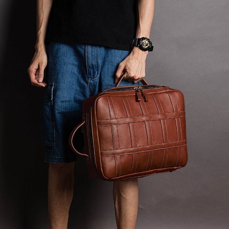 Män Stor Kapacitet Multifunktionell Business Bag Ryggsäck Handväska Kontorsarbete