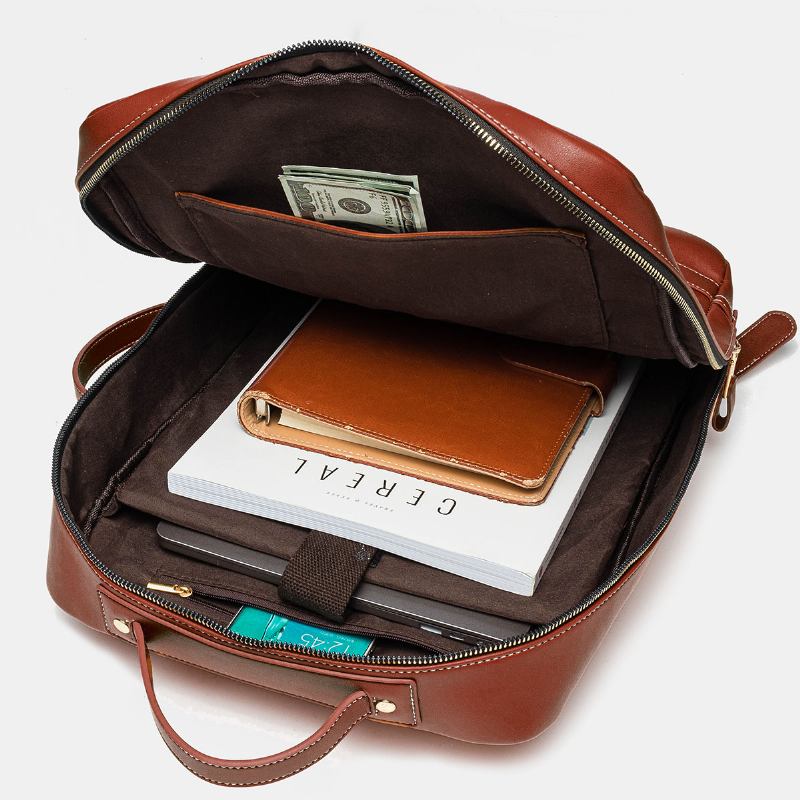 Män Stor Kapacitet Multifunktionell Business Bag Ryggsäck Handväska Kontorsarbete