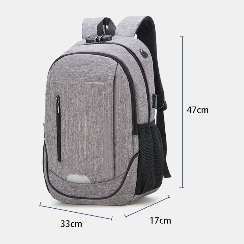Mode Vattentät Ryggsäck Resväska Med Stor Kapacitet Skolväska Med Usb-laddningsport