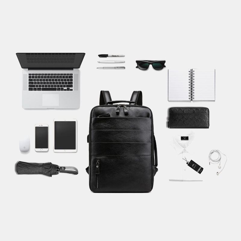 Multifunktionell Ryggsäck Med Stor Kapacitet Laptopväska Med Usb-laddningsport För Företag