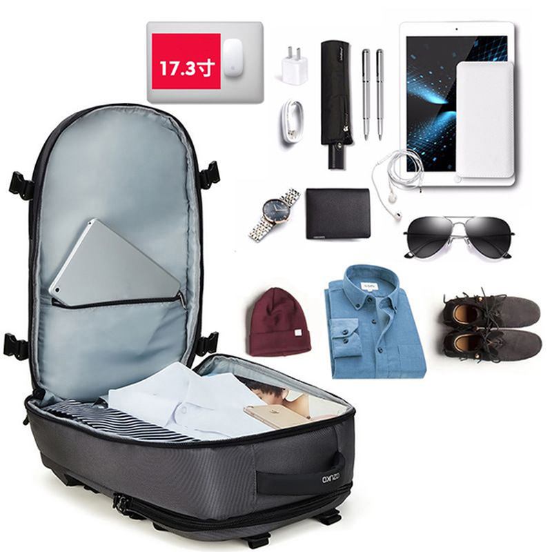 Oxford Stor Kapacitet Vattentät Utomhus Rese Camping 17.3 Inches Laptop Bag Ryggsäck