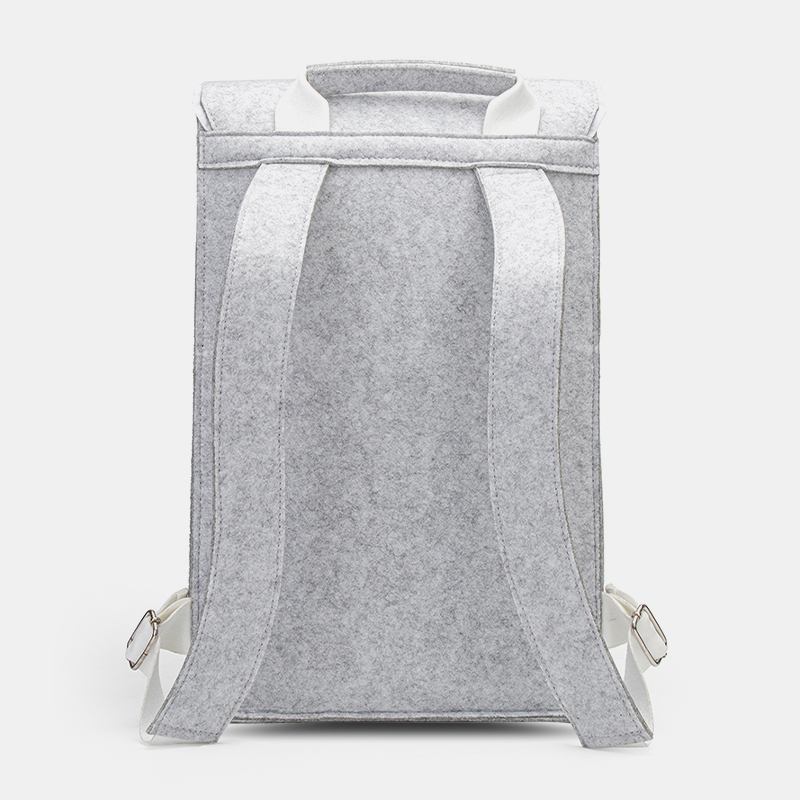 Unisex Filt Med Stor Kapacitet Ventilerande Ryggsäck Med Flera Fickor Enfärgad Casual Lättvikts Resväska