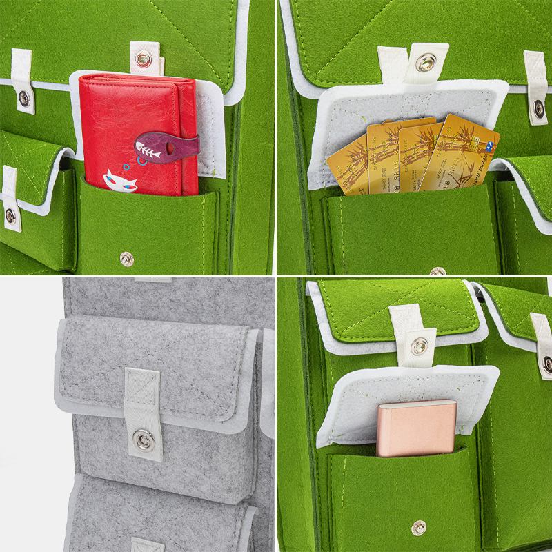 Unisex Filt Med Stor Kapacitet Ventilerande Ryggsäck Med Flera Fickor Enfärgad Casual Lättvikts Resväska