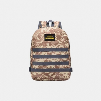 Unisex Kamouflage Oxford Cloth Student Skolväska Modespel Trend Ryggsäck