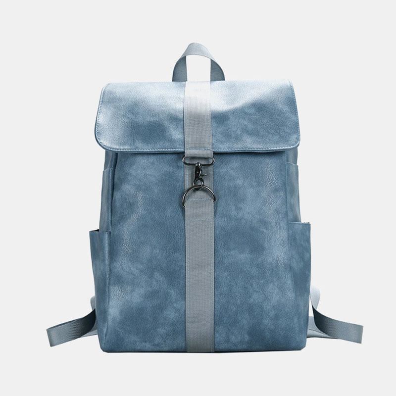 Unisex Konstläder Retro Stor Kapacitet Utomhus 15.6 Tums Bärbar Datorväska Skolväska Ryggsäck