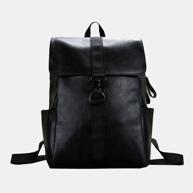 Unisex Konstläder Retro Stor Kapacitet Utomhus 15.6 Tums Bärbar Datorväska Skolväska Ryggsäck