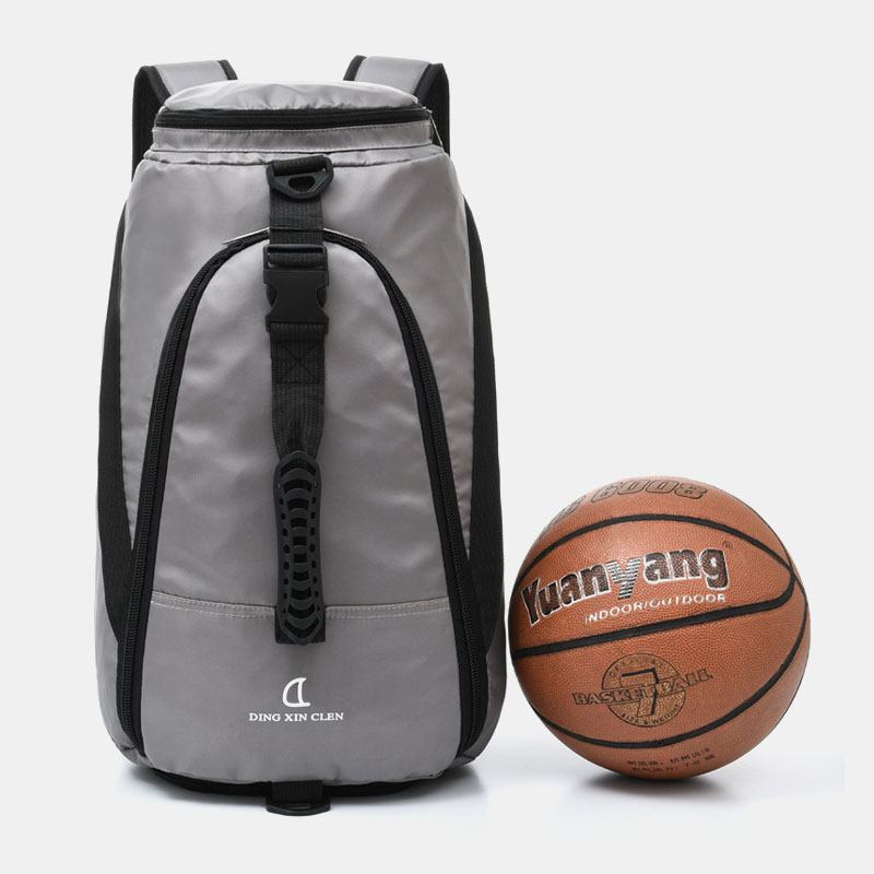 Unisex Nylon Vattentät Slitstark Utomhusbyxa Basketförvaringsväska Med Stor Kapacitet Resväska Gymväska Ryggsäck